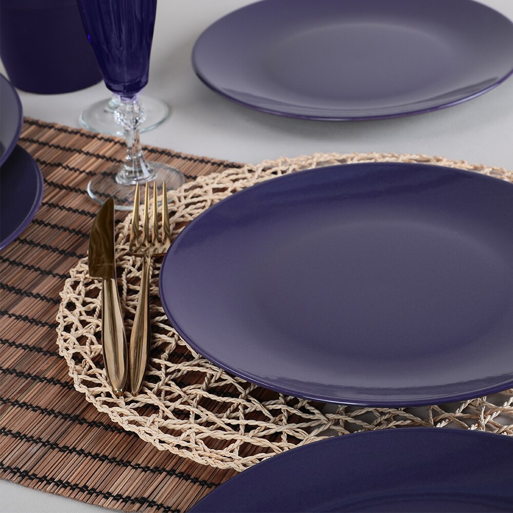 Keramika keramik -sæt ege service tallerken 25 cm 6 prc - lilla, tallerken, catering, køkken, middag, , hjem, hjem,