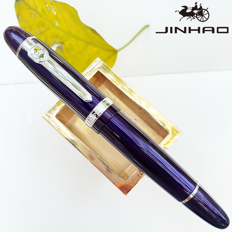 Jinhao 159 Rollerball Pen met grote cilinder en gouden clip Glad schrijven voor relatiegeschenk (zwarte inkt)