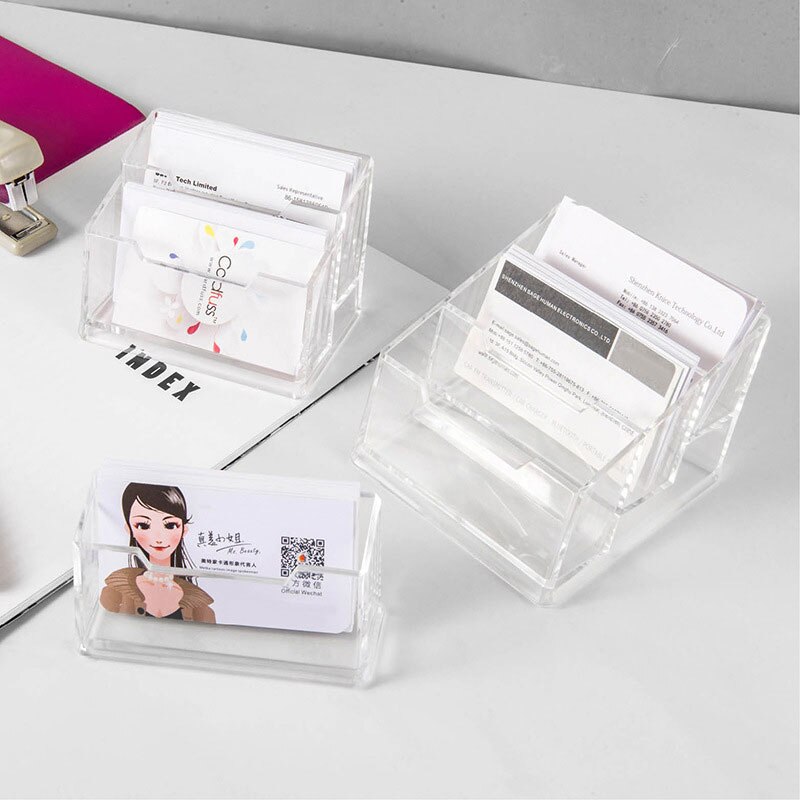 Business Card Holder Single Layer Double Layer Three Layers holdercard Holder Desktop Storage Transparent Simple