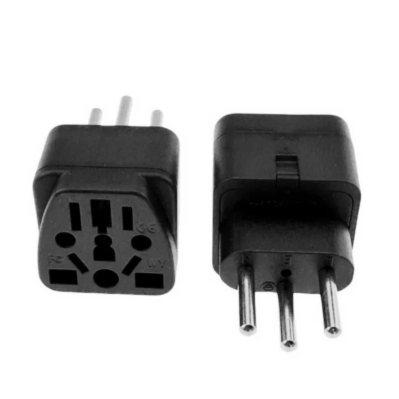 Universal Black Copper 10A 250V EURO UK AU USA EU to Swiss Switzerland Suisse 3 Pin AC Power Plug Converter Travel Adapter