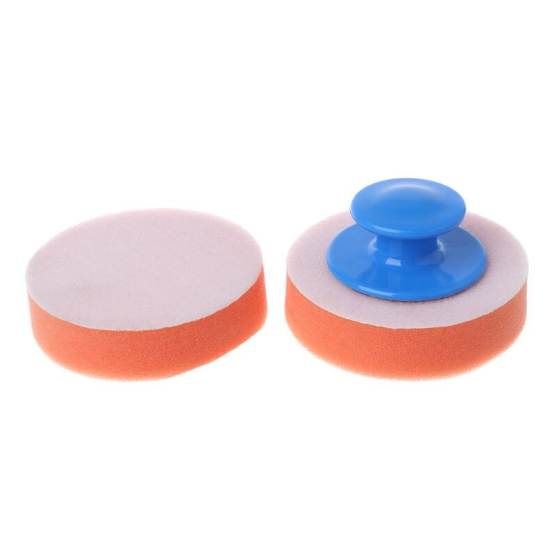 6Pcs/Set Car Wax Wash Polish Pad Sponge Cleaning Foam Kit Gripper Handle Car-Styling 57BA