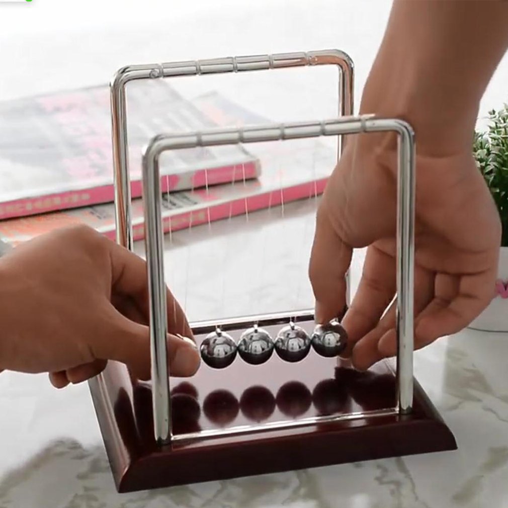 Newton Cradle Balance Staal Ballen School Vroegschoolse Onderwijs Onderwijs Levert Natuurkunde Science Pendulum Desk Toy