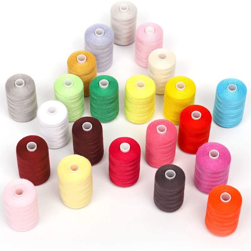 24 Colors Sewing Thread Set 1000 Yard/Spool Polyester Thread Stitching Embroidery Thread for DIY Sewing Machine Quilting Threads