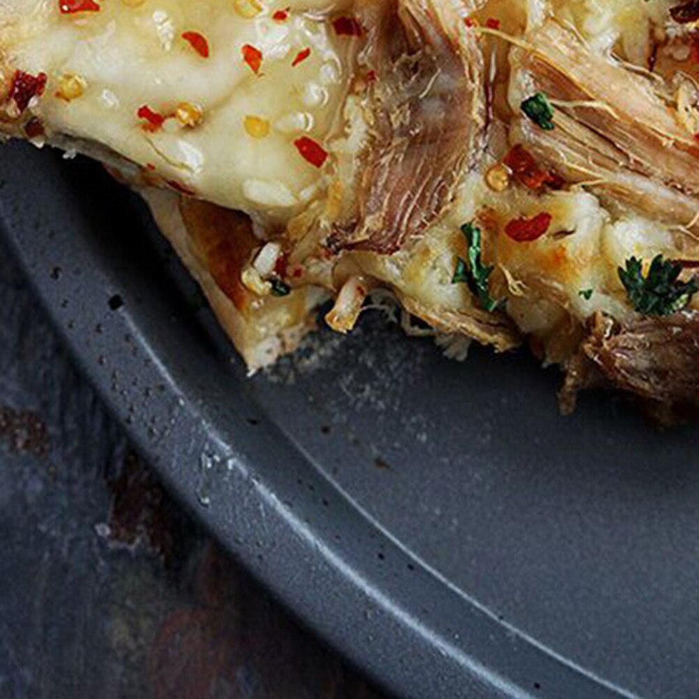 6/7/8/10 inch antiaanbak pizzapan bord schaal bakvorm bakvorm bakvorm pizzapan is gemaakt van koolstofstaal van voedingskwaliteit