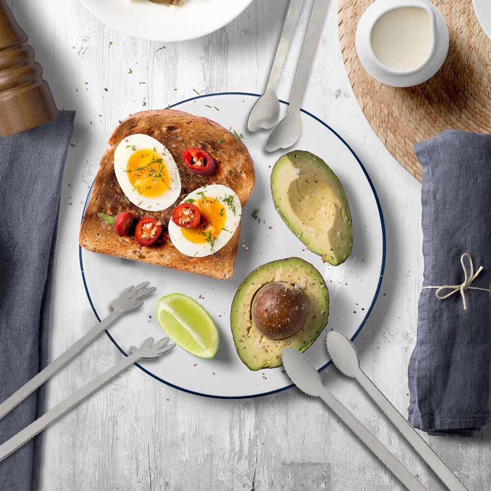 Pinzas de acero inoxidable para alimentos, pinzas gruesas para hielo de limón, Mini corazón/PALMA/forma ovalada, pinzas para cocina, pinzas para barbacoa, herramientas para ensalada