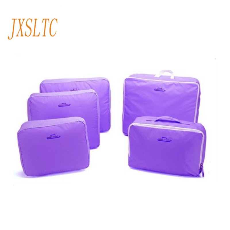 JXSLTC 5 pièces/ensemble de Oxford tissu voyage maille sac organisateur de bagages emballage Cube organisateur sacs de voyage