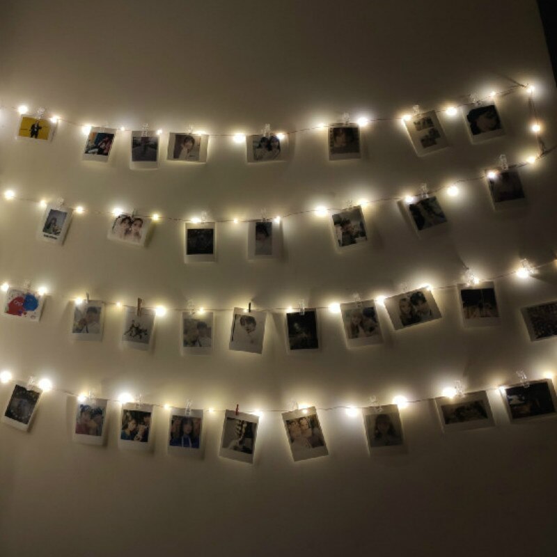 2M/5M/10M Photo Clip DIY LED String Lights Fairy Lights Outdoor USB Battery Operated Garland Christmas Decoration Room Wedding