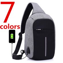 Anti-theft chest bag USB charging shoulder bag ladies bag small backpack