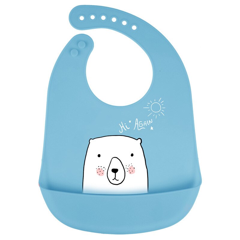 Waterdichte Baby Siliconen Slabbetjes Burp Doeken Peuter Kids Verstelbare Voeden Schort