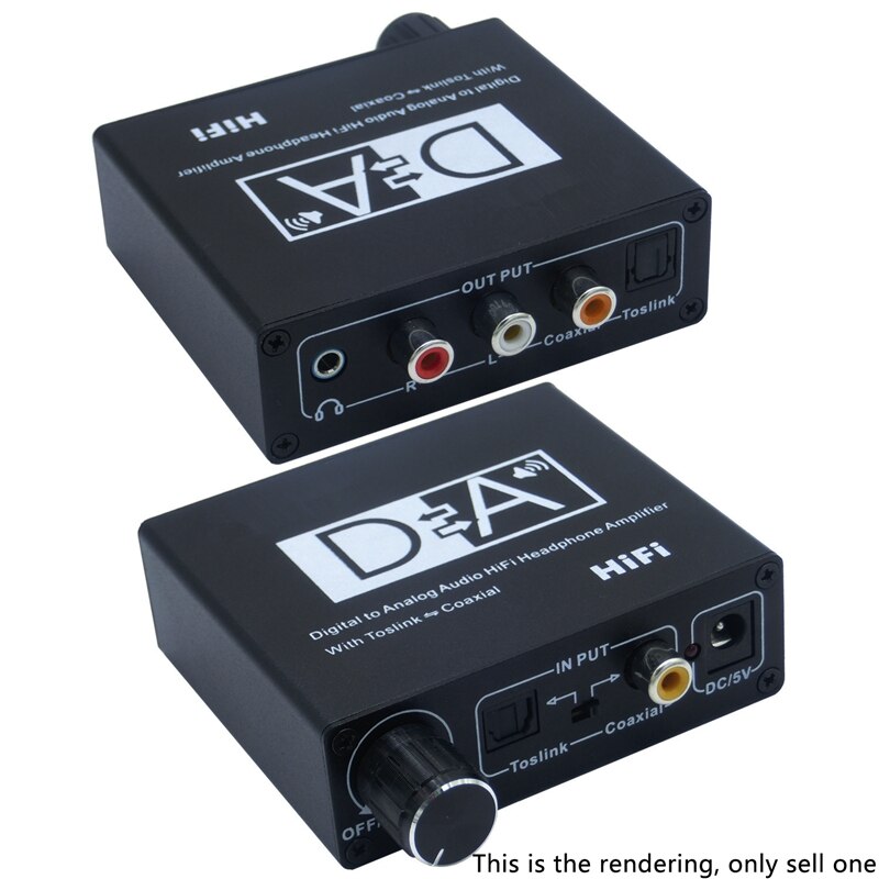 Hifi dac forstærker digital til analog o converter rca 3.5mm hovedtelefonforstærker til optisk koaksial udgang