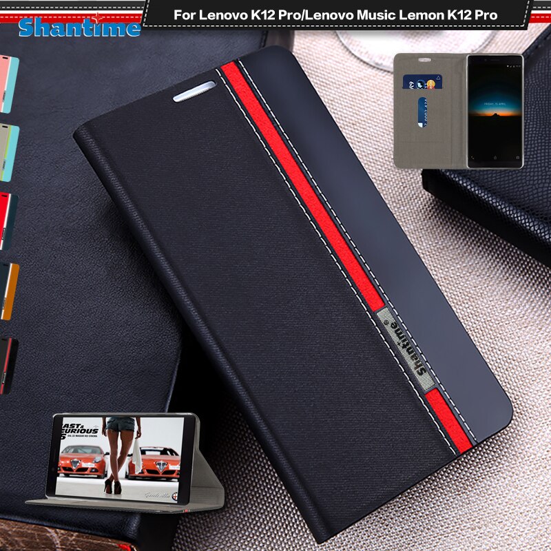 Luxe Pu Leather Case Voor Lenovo K12 Pro Flip Case Voor Lenovo Muziek Citroen K12 Pro Telefoon Geval Zachte Tpu silicone Cover