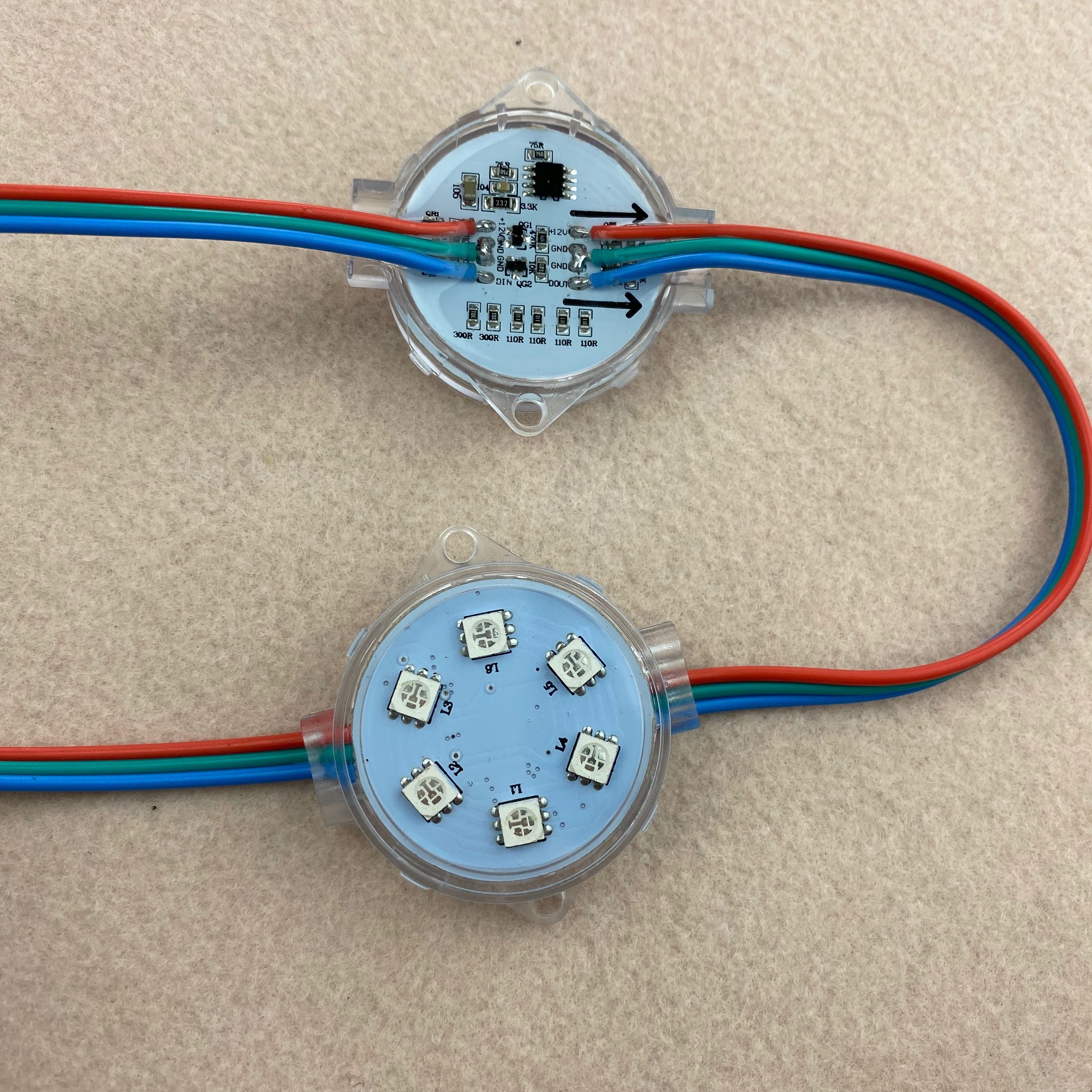 Ws2811 Module 40Mm Diameter; DC12V;WS2811 Ic; IP68; Adresseerbar... – Grandado