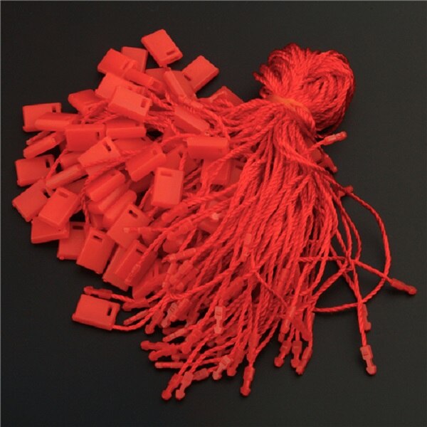 1000 Stuks Hang Tag Koord 7 Inches Hang Tag String Koord Voor Kledingstuk Prijskaartje Seal Tag: red