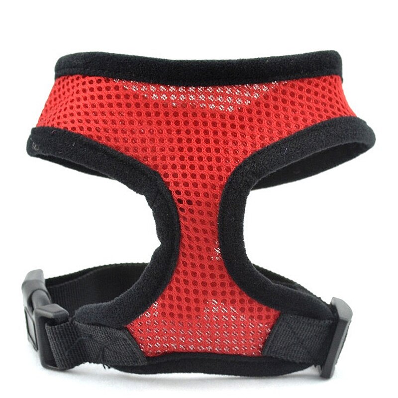 Breathable Pet Dog Harness Mesh Dog Chest Strap For Small Medium Dogs: Red / S