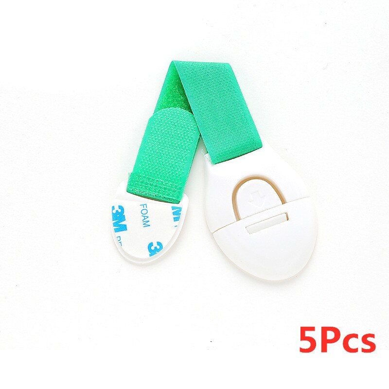 5Pcs/Lot Child Lock Protection Of Children Locking Doors For Children's Safety Kids Drawer Door Toilet Cabinet Cupboard Safety: Green