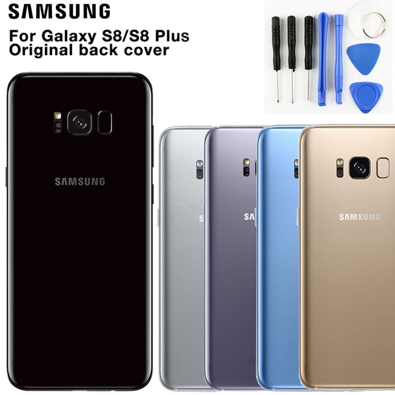 Samsung Original Glas Telefon Hintere Batterie Tür Für Samsung S8 S8 Plus S8 + S8plus SM-G955 S8 G9500 Gehäuse Zurück abdeckung Fällen