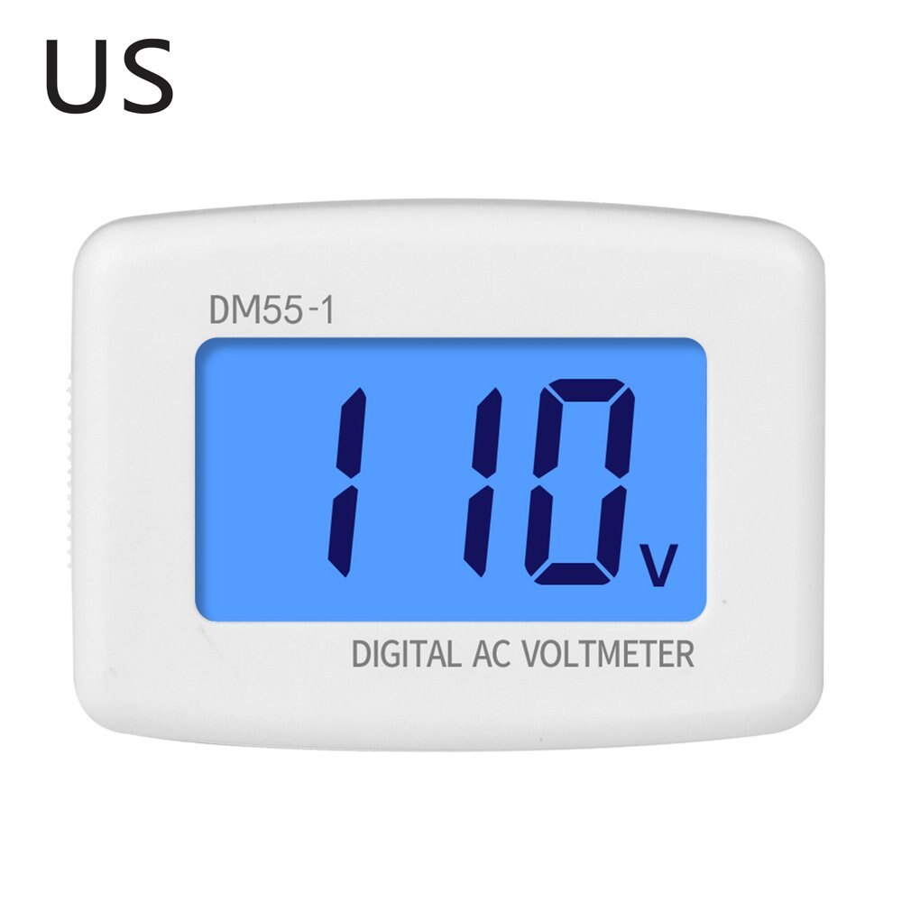 Ac 80-300V Digitale Voltmeter Eu Vs Au Plug Volt Meter Socket Voltage Tester Lcd Display Voltage Meter 110V 220V DM55-1: US Plug 110V