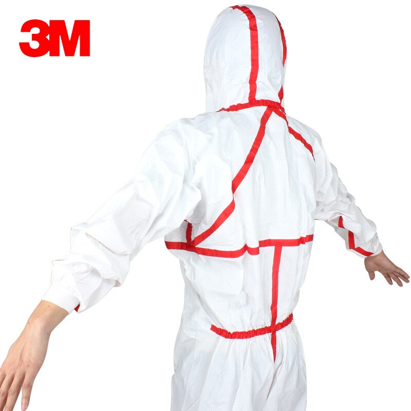 3M 4565 Chemical Disposable Protective Coverall Suit Against Chemical Splashes Size M L Original 3M In Stock