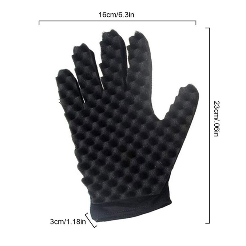 1 piece Hair Curling Sponge Gloves for Barbers Wave Hair Cut Glove Hairdresser Styling Tool For Curly Hair Care Right hand