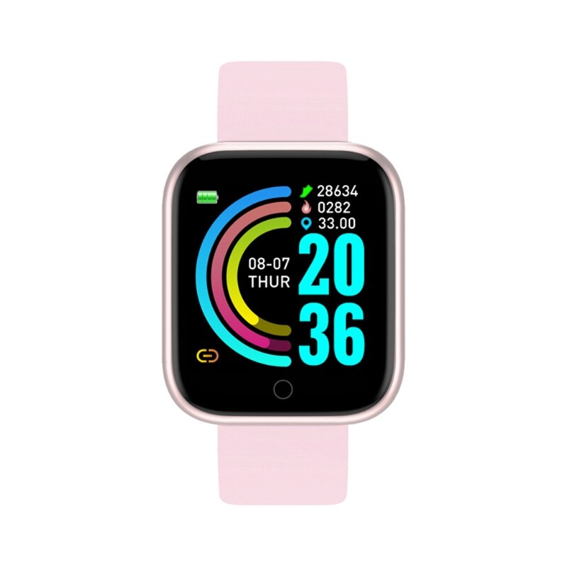 Y68 Smart Watch Women Men Sport Bluetooth Smart Band Heart Rate Monitor E56D