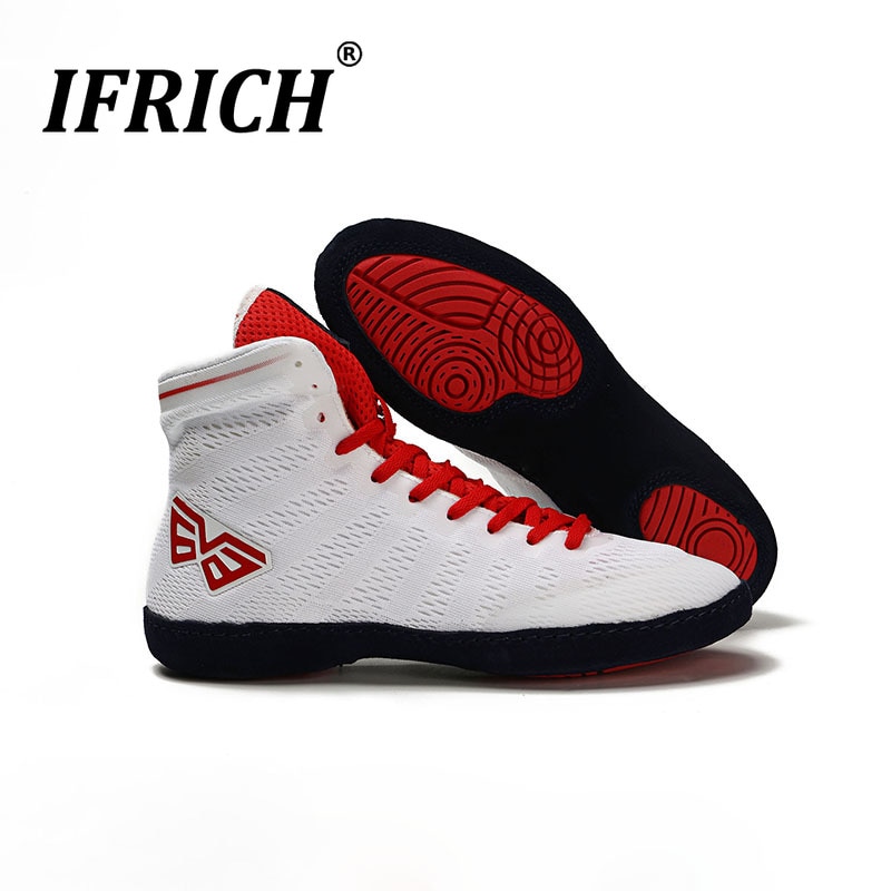 Men Boxing Shoes Super Lightweit Breathable Wrestling Boots Male Wihte Black White Shoes for Boxing Sneakers Sport Trainers