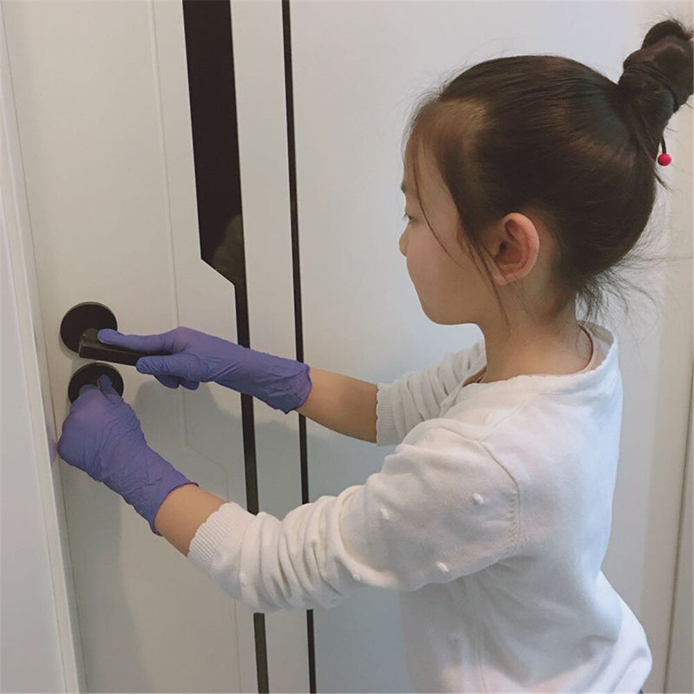 100 PCS Disposable Children Nitrile Gloves Food Grade Kids PVC Rubber Latex Gloves Boy Girl Housework Small Size