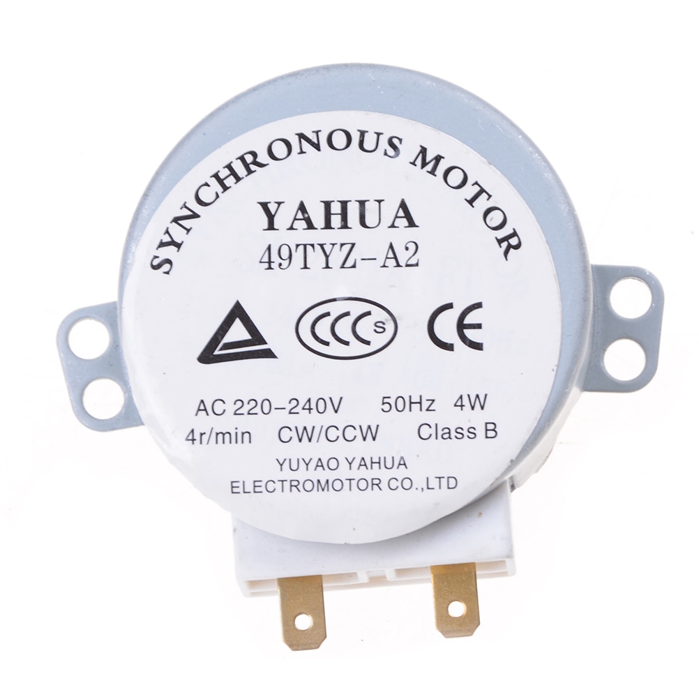 1 PC AC 220V-240V 50Hz CW/CCW Microwave Turntable Turn Table Synchronous Motor 4 RPM