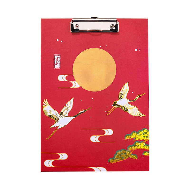 Retro A4 Bronzing Board Clip Student Writing Pad Board Clip Exam Paper Clip Folder Office Student Supplies Stationery