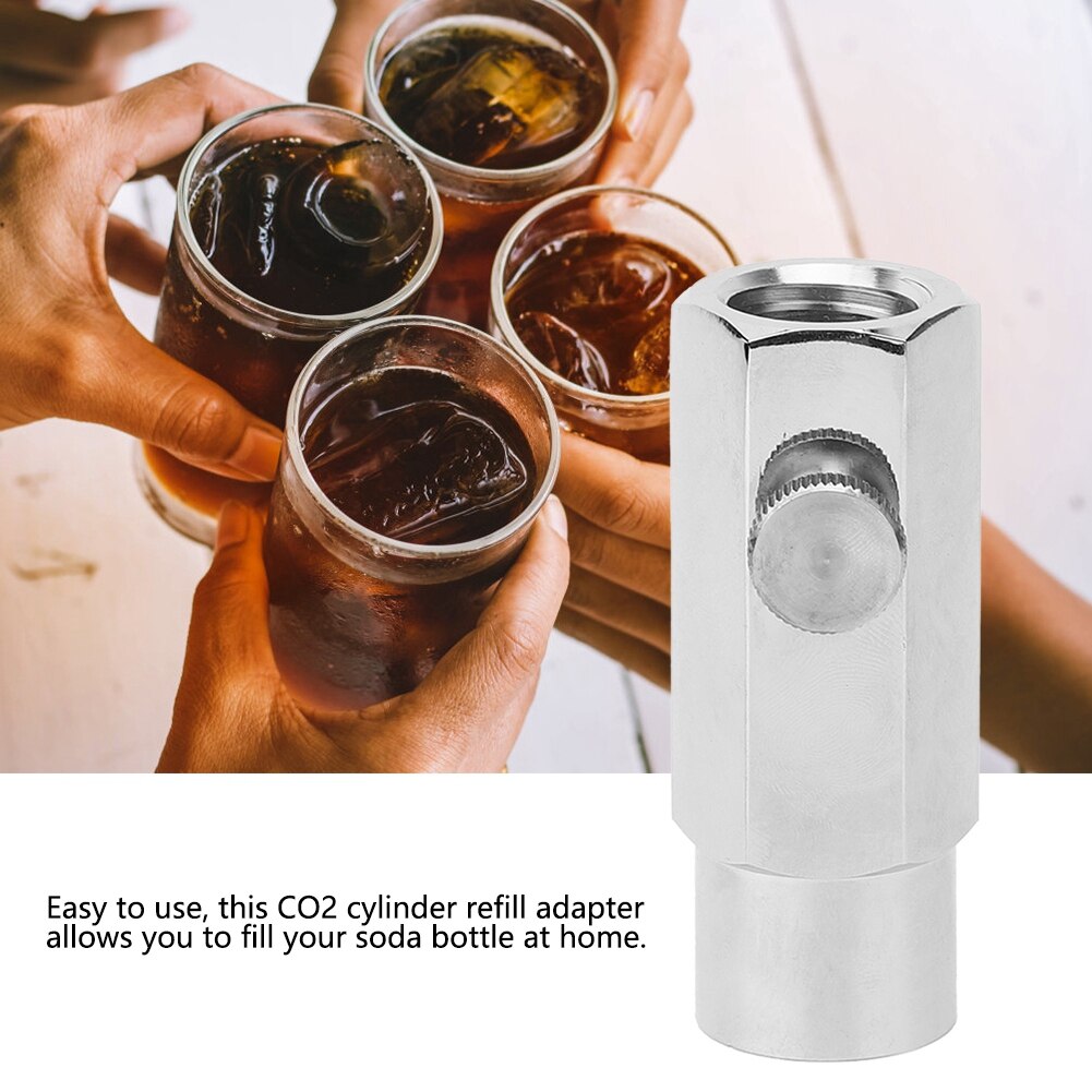 Rosca adaptadora de CO2 de Soda w21,8 a tr21,4, Kit de conector de adaptador de repuesto de cilindro de CO2 para accesorios de botella de Soda