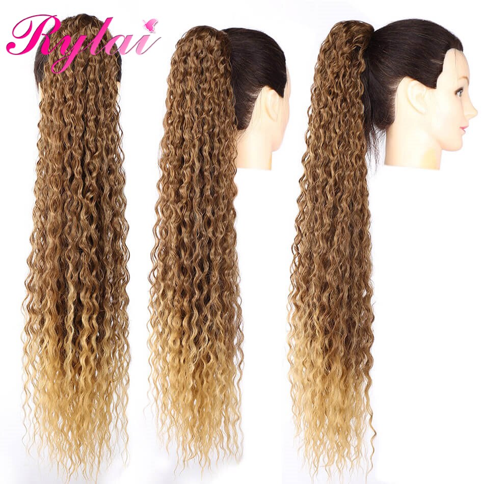 Ponytail Extensions With Clip In Hair Extensions Synthetic Drawstring Ponytail For Women Pony Tail Hair Extensions By RYLAI