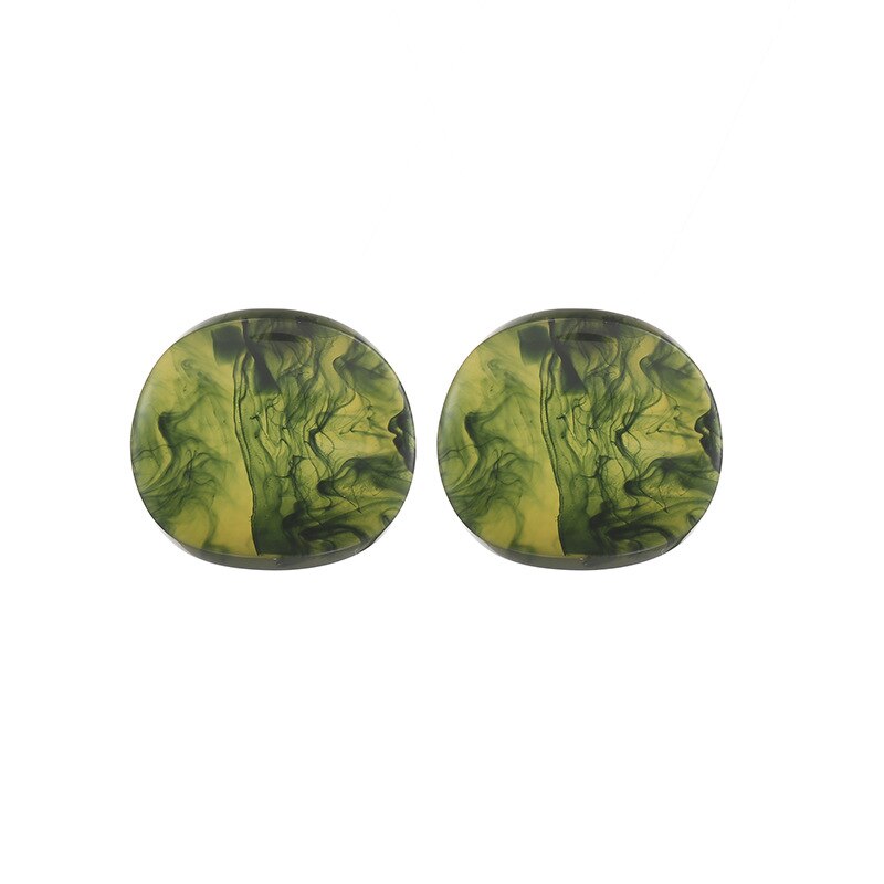 Pendientes de Clip circulares a la para mujer, 1 par, pendiente llamativo geométrico, pendiente de Metal, pendiente colgante a la , tendencia de joyería: color 5