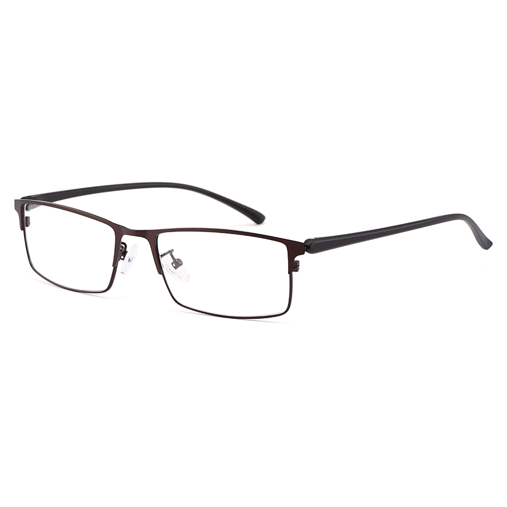 Gmei Optical Men Titanium Alloy Eyeglasses Frame for Men Eyewear Flexible Temple Legs IP Electroplating Alloy Material Y2529