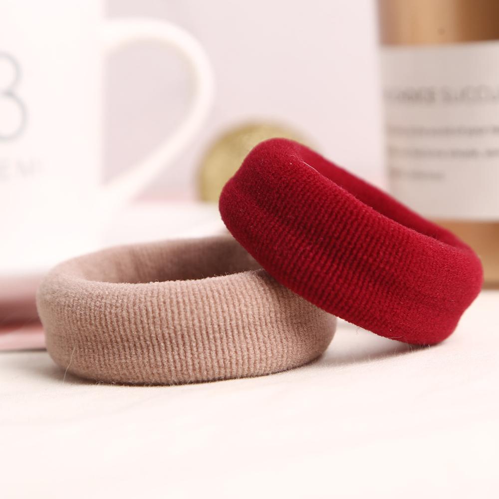 10 sztuk grube Scrunchies jednolity kolor elastyczne gumki robić włosów guma dla kobiet dziewczyn krawaty gumka robić włosów kucyk uchwyt akcesoria