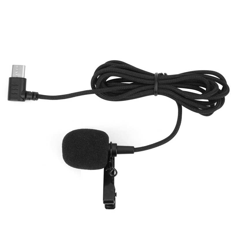 Micrófono Lavalier con interfaz de TYPE-C, micrófono omnidireccional con Clip, compatible con SJCAM, SJ8, SJ9, SJ10, accesorios de Cámara de Acción