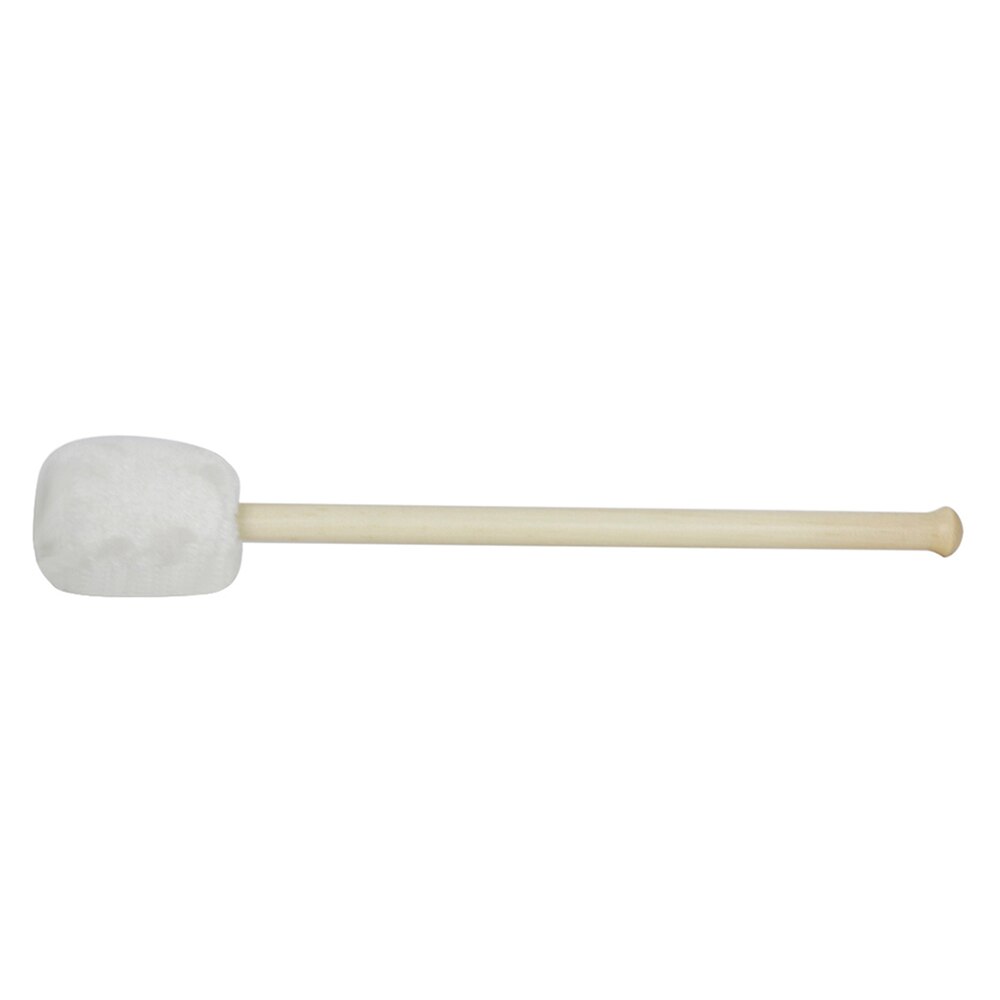 Marching Bass Drum Mallet Drumsticks Single Stick Beater with Wool Head and Maple Wood Pole Percussion Instrument Accessories