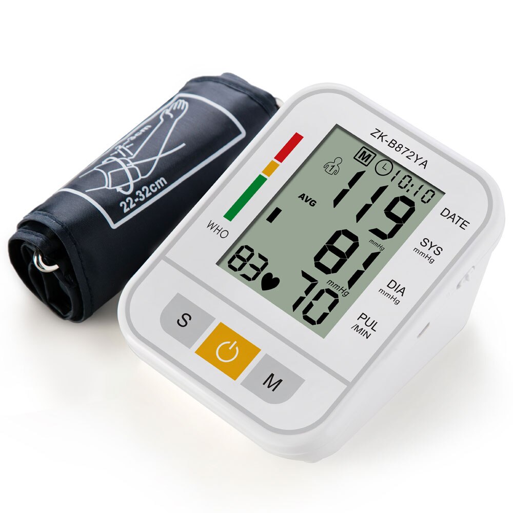 Bloeddruk Monitorupper Arm Automatische Digitale Bloeddrukmeter Pulse Meting Tool Thuis Gezondheid Bp Bloeddrukmeters: Default Title