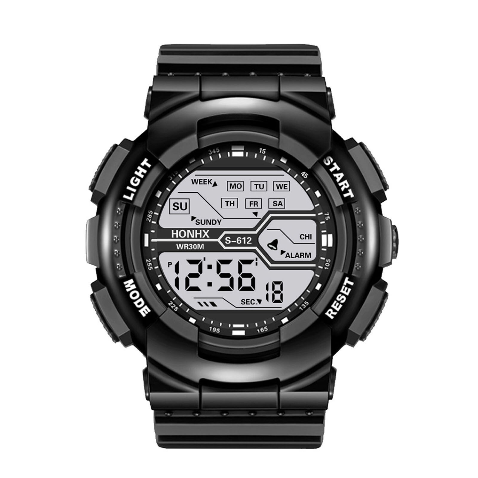 Honhx Watch Digital Wristwatches A Variety Of Styles Of Cool Sports Electronic Watches With Four Buttons reloj mujer: C