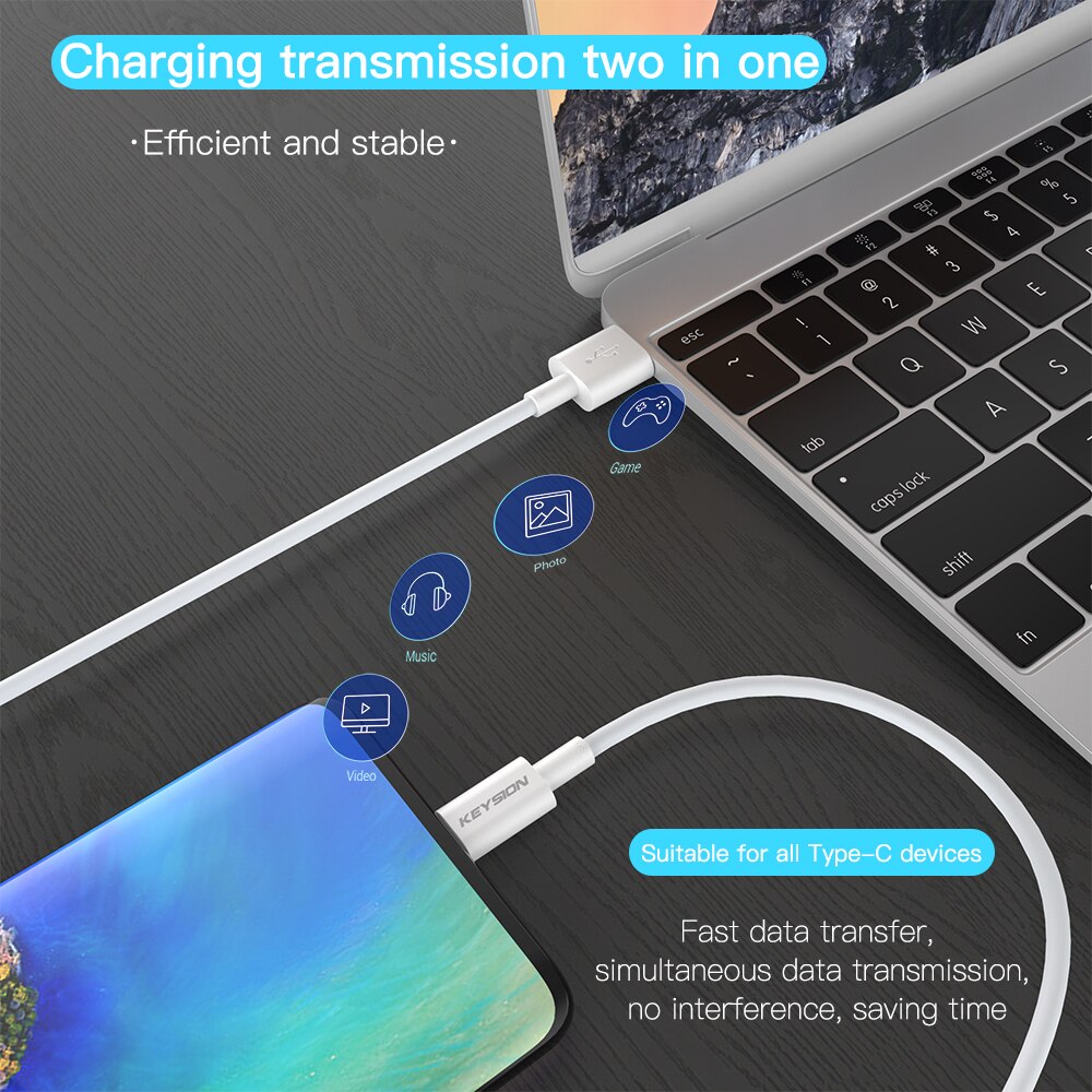 KEYSION USB C Kabel 5A Aufzurüsten USB Typ C Kabel für Huawei P30 P20 Profi Kamerad20 10 Profi P10 Plus lite Schnelle Ladung Schnell Kabel