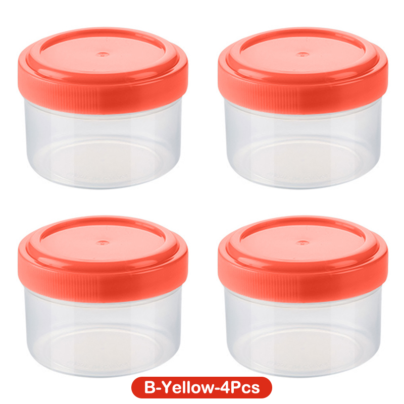 Mini botella dispensadora de condimentos, caja de salsa portátil, aderezo para ensalada de ketchup, contenedor de condimentos, accesorios para fiambrera Bento, 4 Uds.: Transparente