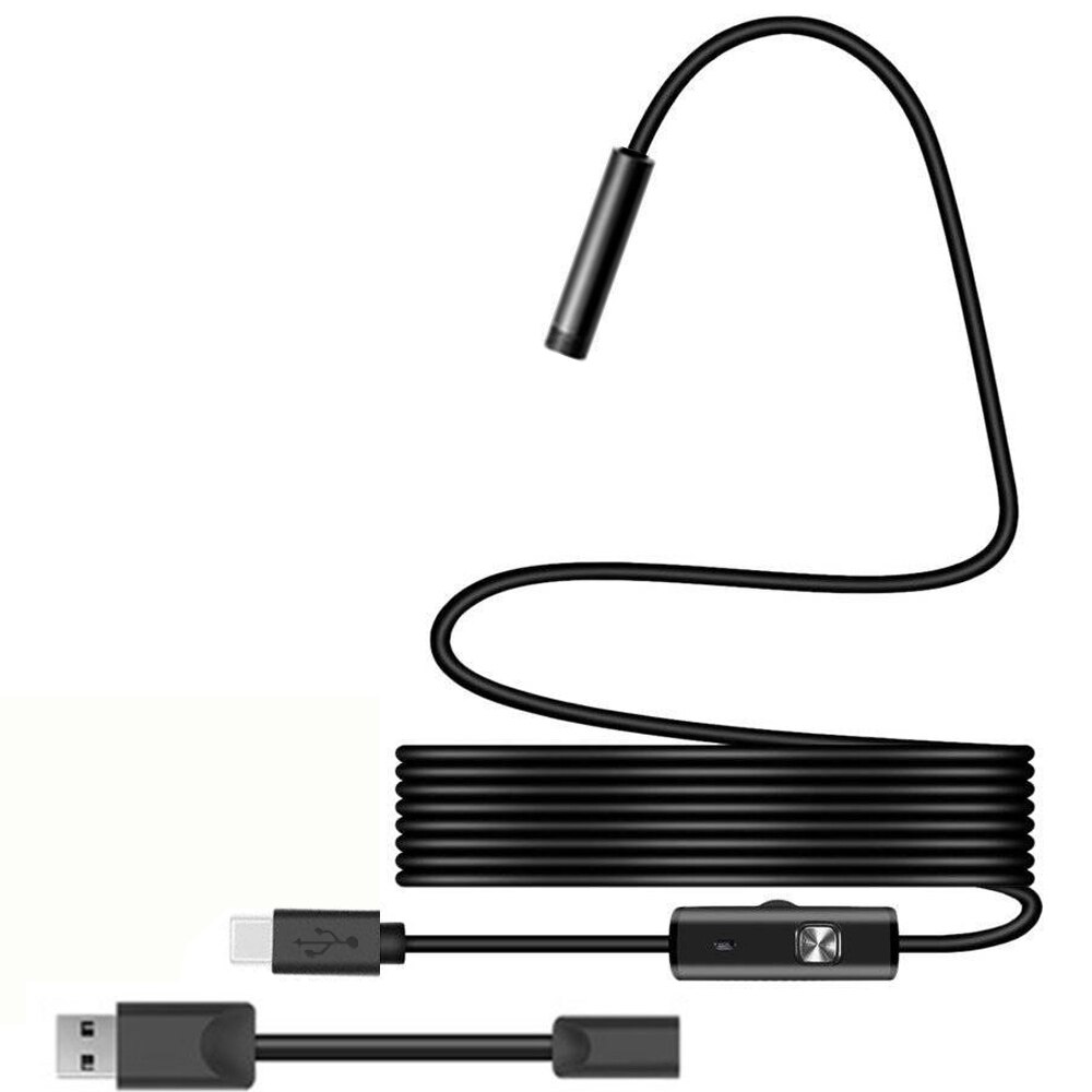 Endoscopio práctico para teléfono móvil, 5,5mm, fotos, 30W, plástico metálico, vídeo en tiempo Real, cuchara para oreja, cámara de inspección por boroscopio