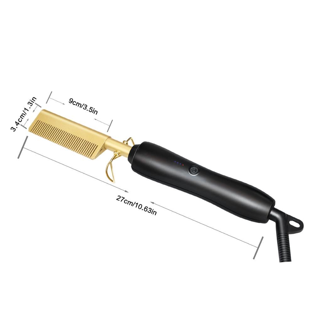 Alisador de cabelo alisamento escova plana ferros aquecimento quente pente cabelo em linha reta styler ondulação curler cabelo pente # wa1