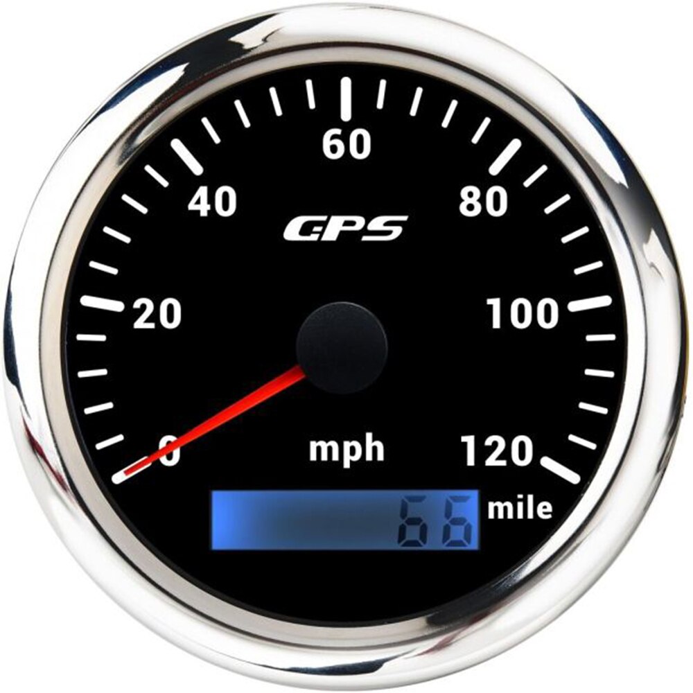 85mm GPS Speed Gauge Meter 0-30/60/120/200 Km/h MPH 0-80/160 MPH 7 Colors Backlight for Truck Car Yachts: 120MBS