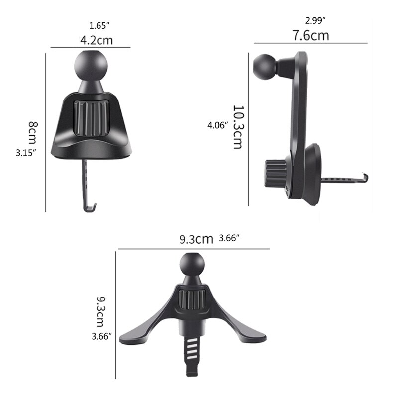 Bil luftventil mount 17mm kuglehoved udtag klip ultra stabil telefonholder til biler universal