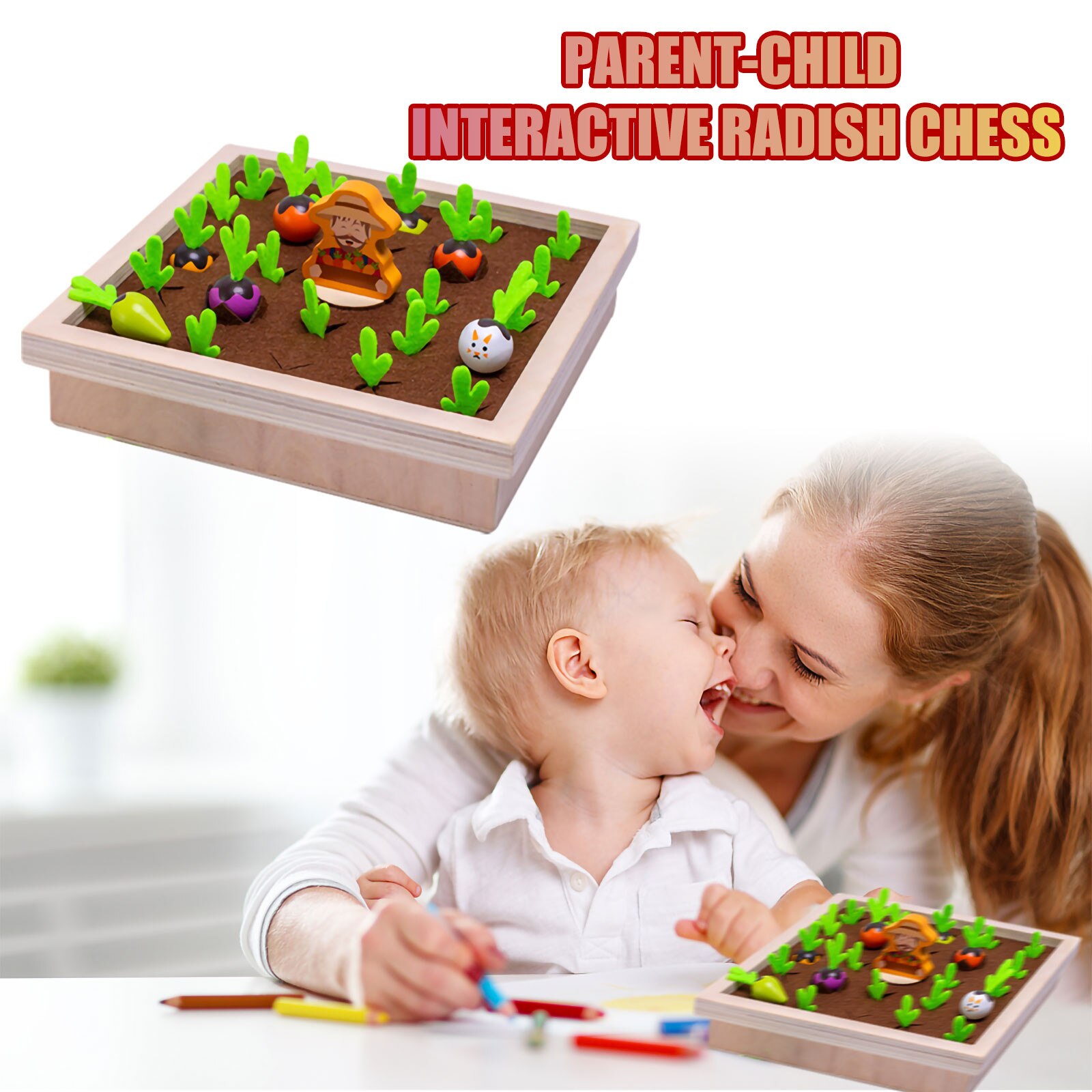 Wooden carrot memory chess children's parent-child interactive table game Ntelligence Development Educational Toy Juguetes Jouet