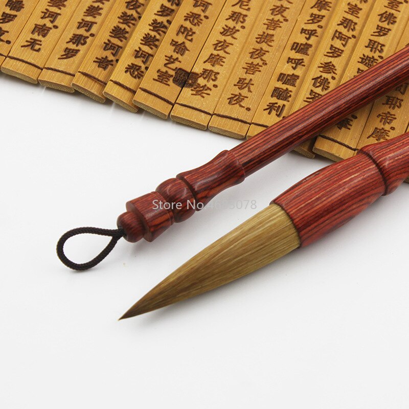 3 piezas de pelo de comadreja pura escritura china pluma de caligrafía conjunto de pinceles de escritura Regular medio bursh para arte dibujo pintura suministros