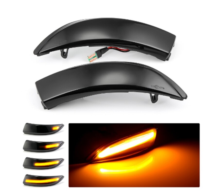 Flödande blinkers led sidoving backspegel dynamisk blinkers för ford fiesta  mk7 mk8 19+