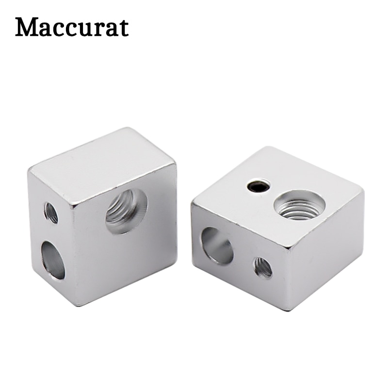 Części robić drukarek 3d blok grzewczy MK10 gwint M7 robić wytłaczarki Makerbot 2 generacji Hotend aluminium 19.5*19.5*12.8mm robić drukarki 3D