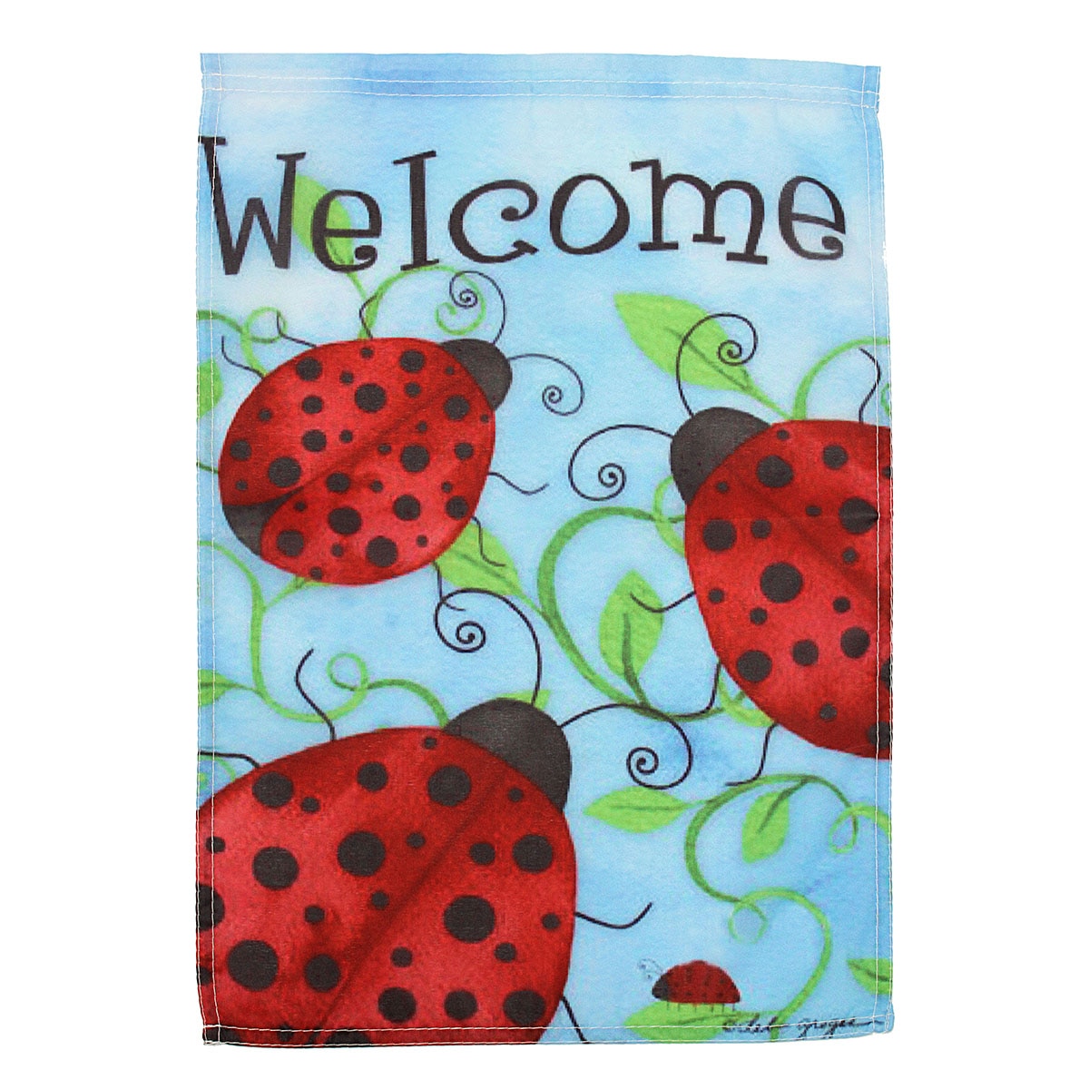 45X30cm Ladybirds Welcome Flags Garden Yard Banner Christmas Display House Indoor Outdoor Decoration