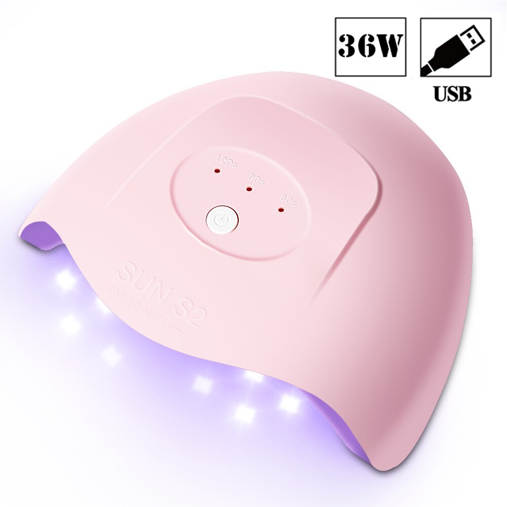 Dmoley Uv Led Lamp Nagel Droger 90W/72W Voor Alle Soorten Gel 45/36 Pcs Led Lamp Voor nagels Nail Art Manicure Gereedschap: 36W USB