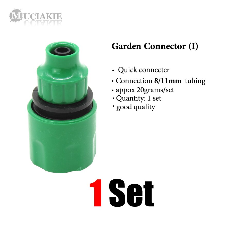 MUCIAKIE-Adaptador de acoplamiento de agua para jardín, conector rápido para grifo de riego de 1/2 '', 3/4'', 1 'a manguera de 8/11 4/7mm, 9 tipos: I x AB240CL
